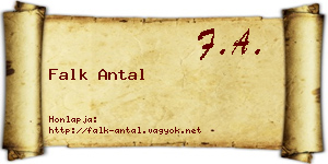 Falk Antal névjegykártya